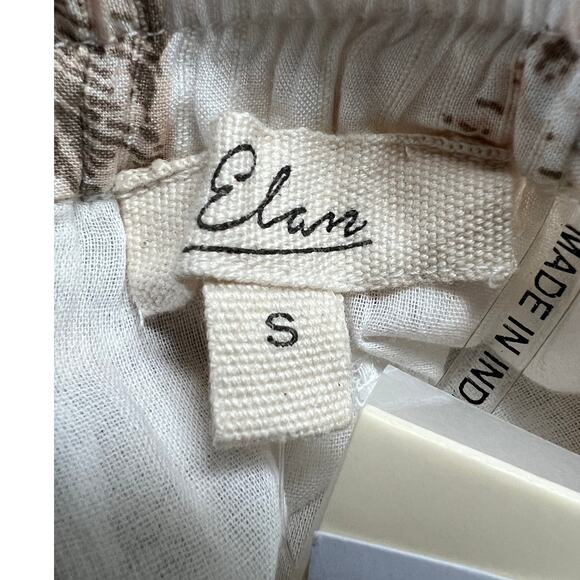 ELAN INTERNATIONAL WOMENS SMALL TIERED PRINTED MAXI SKIRT CREAM BEIGE NEW - Picture 4 of 13